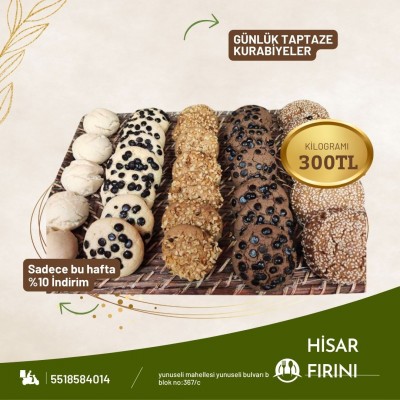Hisar Fırını Şekerli Kuru Pasta 1 Kg&hellip;
