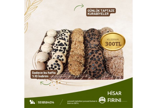 Hisar Fırını Şekerli Kuru Pasta 1 Kg&hellip;